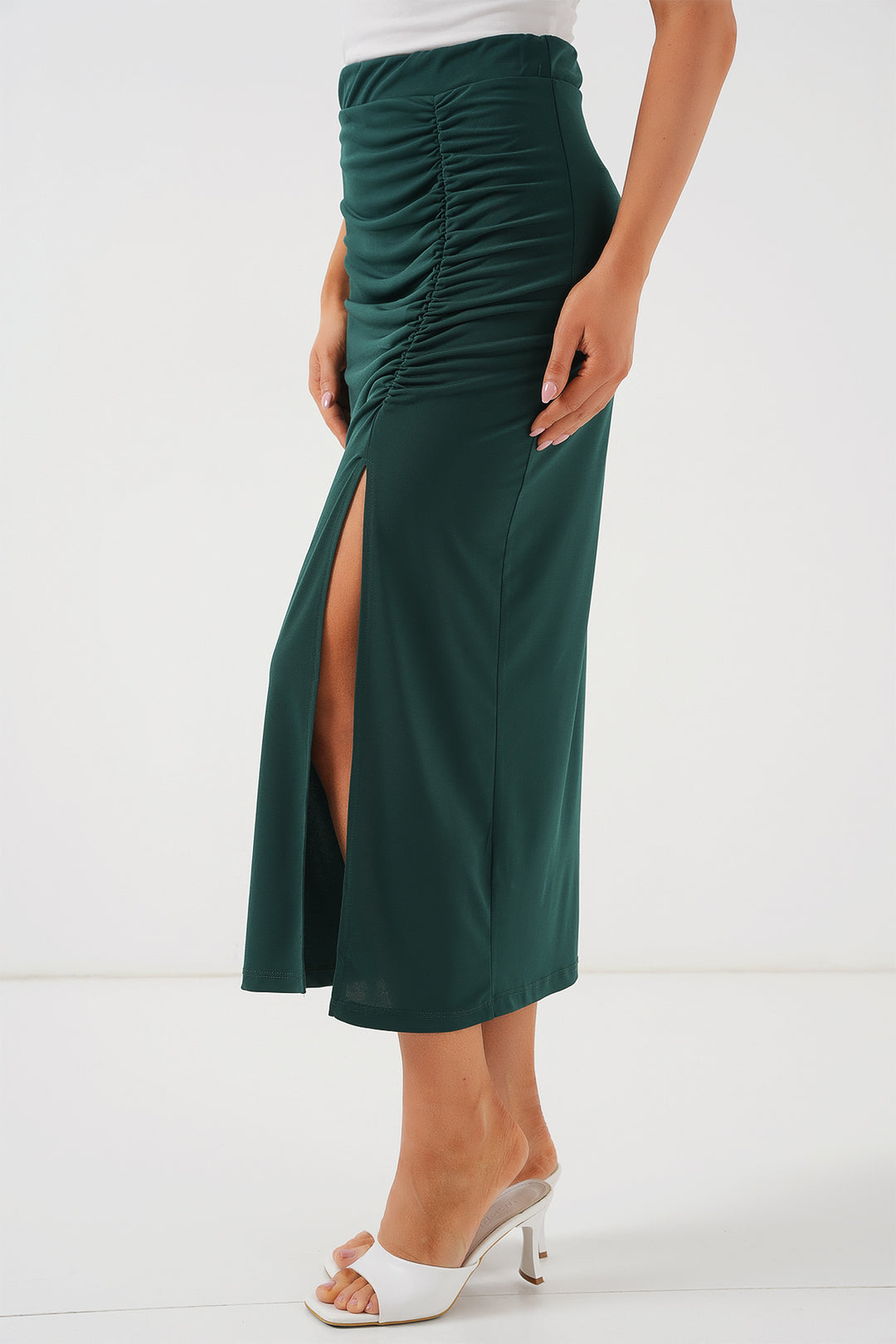 Bigdart Jupe fendue 8033 Sandy - Vert émeraude