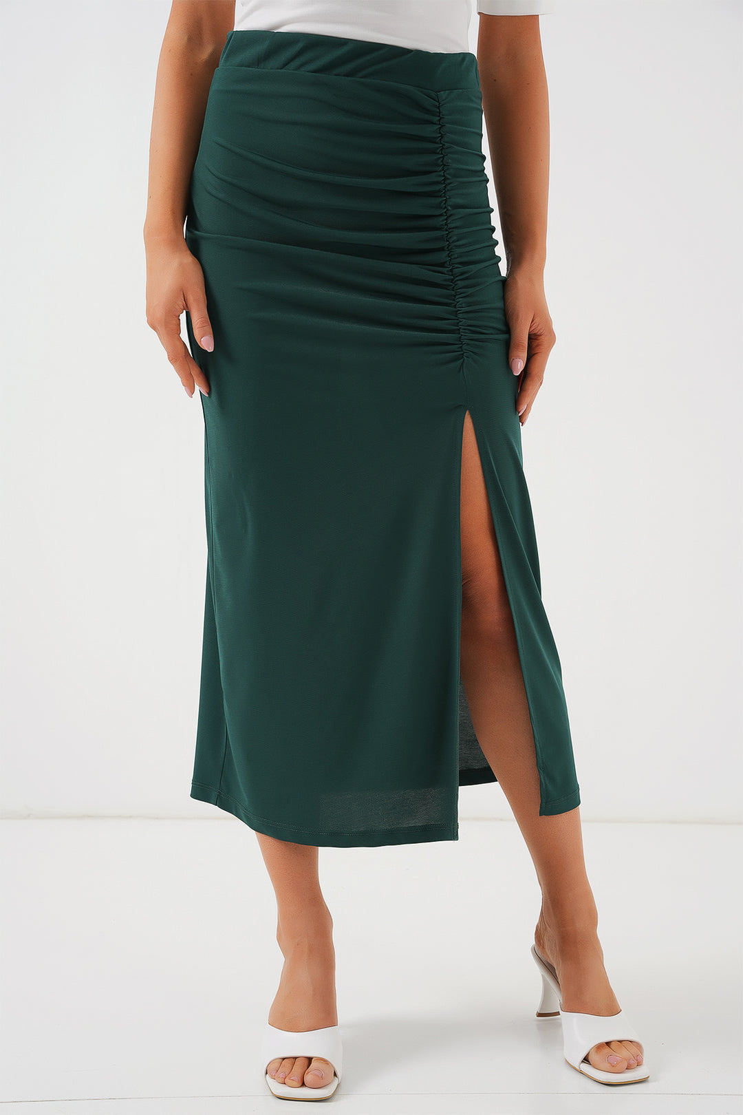 Bigdart Jupe fendue 8033 Sandy - Vert émeraude