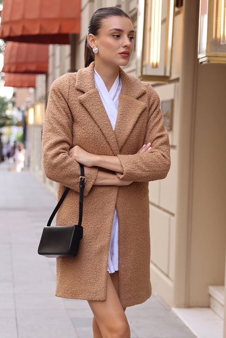 Bigdart 9082 Manteau en cachemire oversize - camel