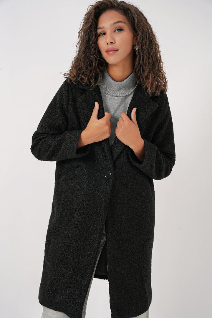 Bigdart 9082 Manteau oversize en laine - Noir