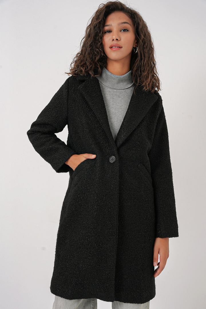 Bigdart 9082 Manteau oversize en laine - Noir