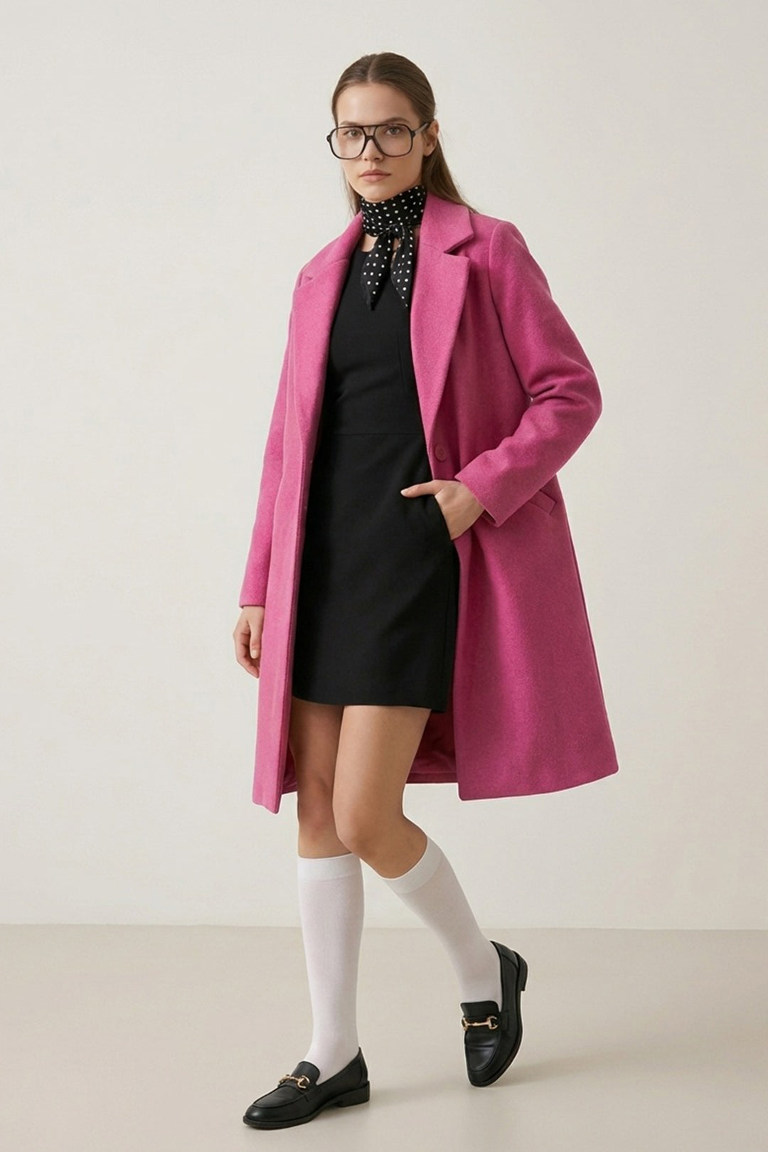 Bigdart 9085 Manteau en laine - A.Fuchsia