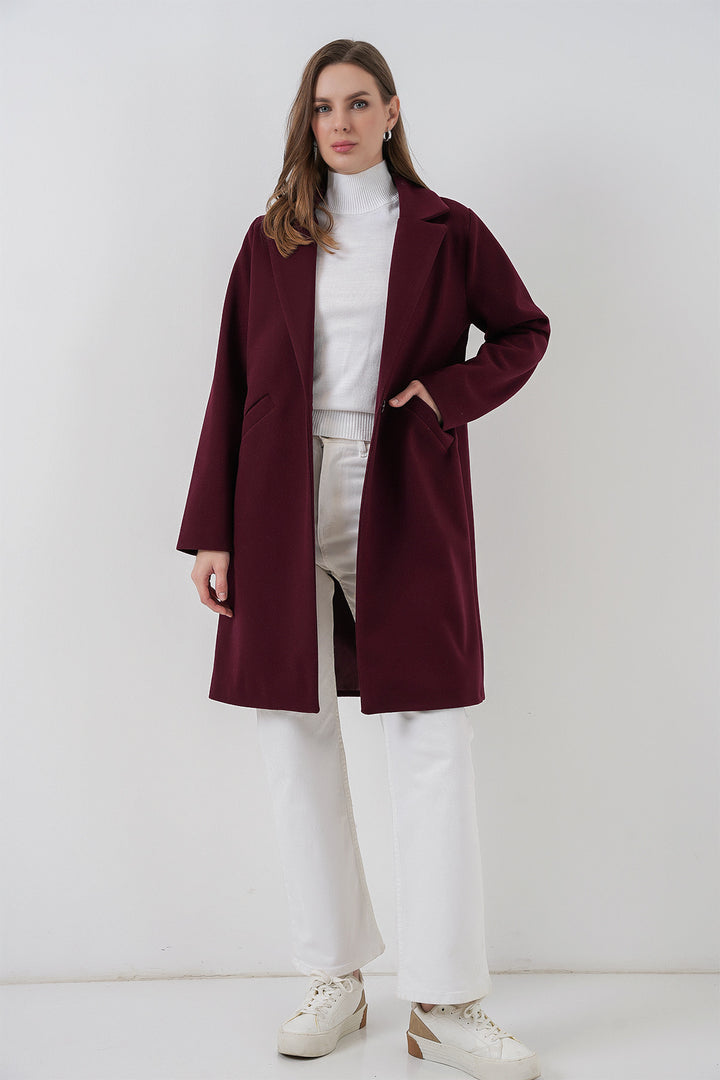 Bigdart Manteau en laine 9085 - Bordeaux