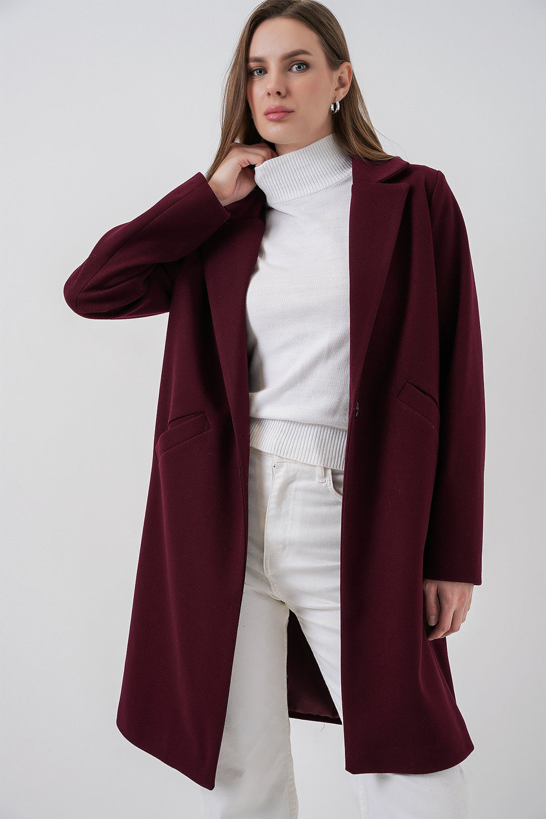 Bigdart Manteau en laine 9085 - Bordeaux