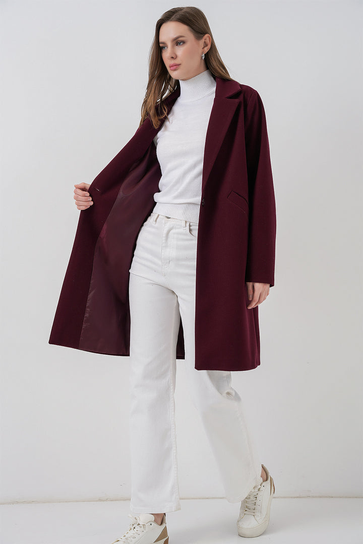 Bigdart Manteau en laine 9085 - Bordeaux