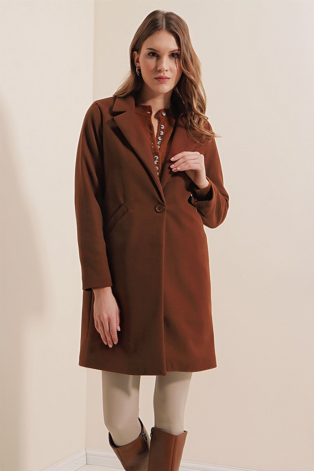 Bigdart Manteau en cachemire 9085 - Marron