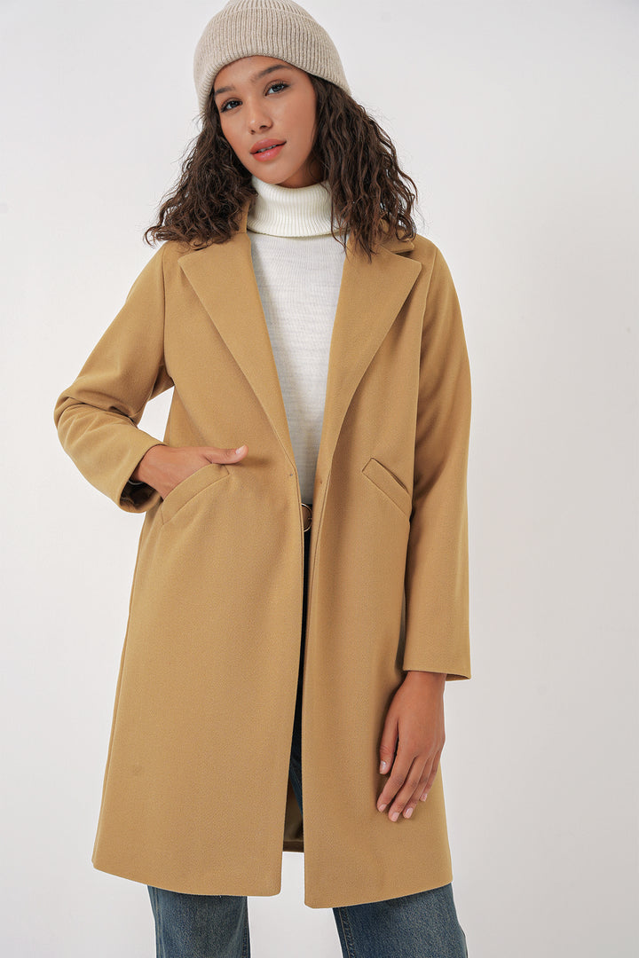 Bigdart 9085 Manteau en laine - Moutarde
