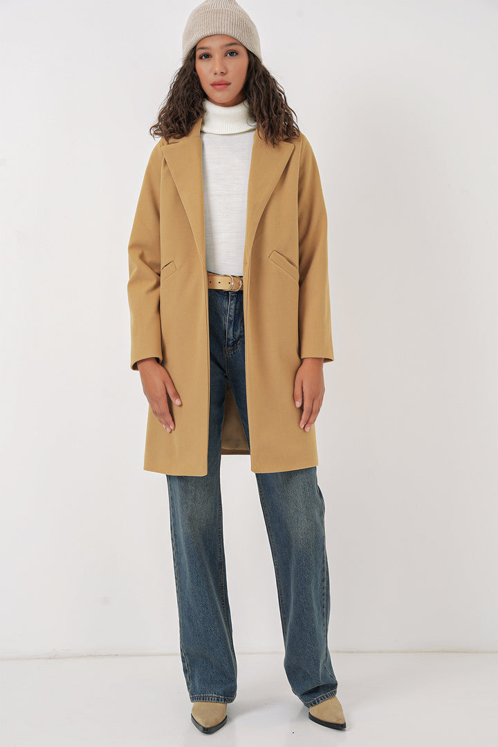 Bigdart 9085 Manteau en laine - Moutarde