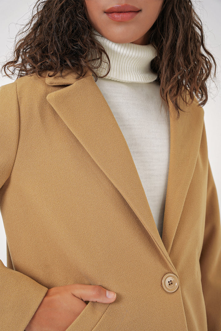 Bigdart 9085 Manteau en laine - Moutarde