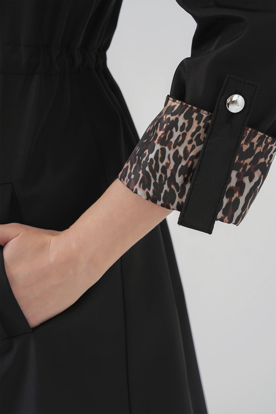 Bigdart 9091 Trench à capuche avec taille froncée - Noir