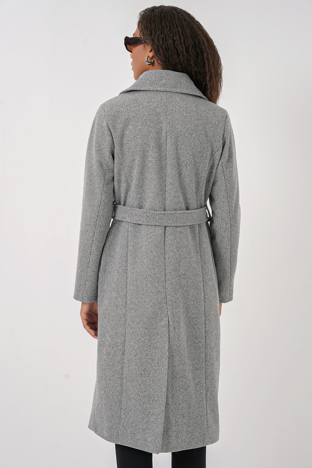 Bigdart 9095 Manteau en Laine à Col Croisé - a.Griss