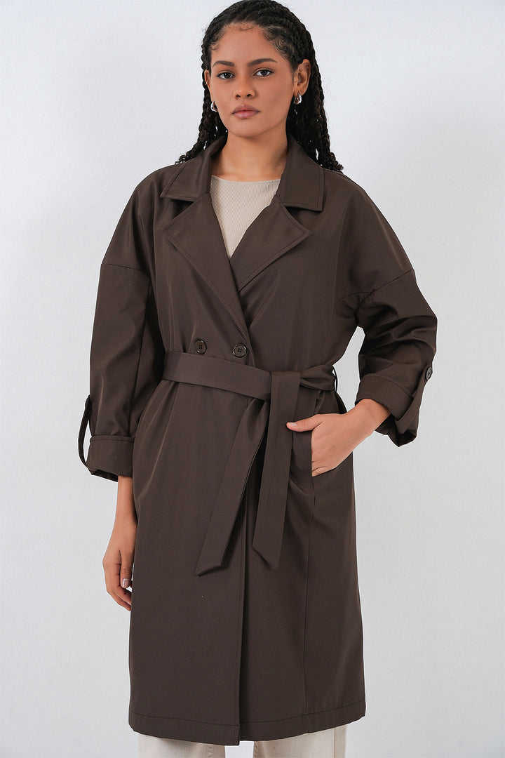 Bigdart Trench-coat à col croisé doublé 9104 - a.Marron