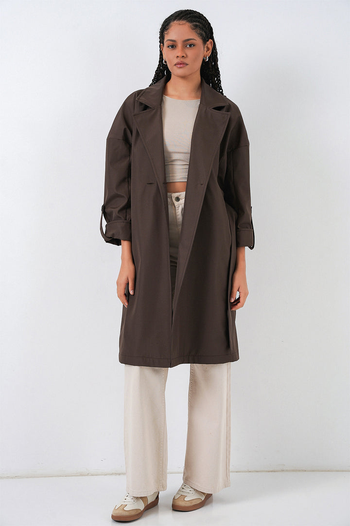 Bigdart Trench-coat à col croisé doublé 9104 - a.Marron