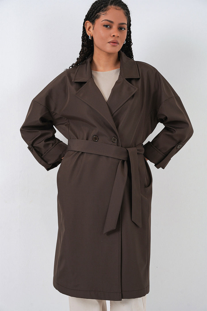 Bigdart Trench-coat à col croisé doublé 9104 - a.Marron