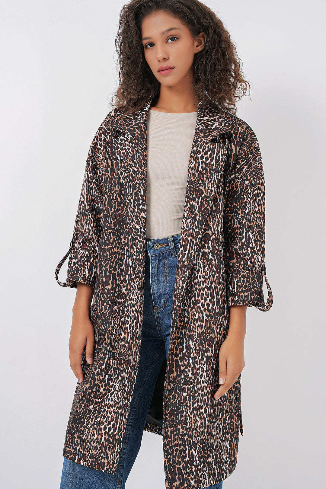 Bigdart 9104 Trench-coat doublé à col croisé - Marron