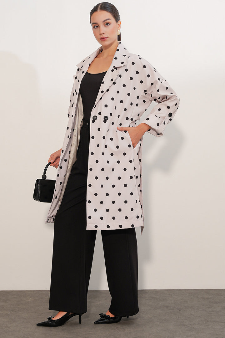Bigdart Trench-coat doublé à col croisé 9104 - Écru