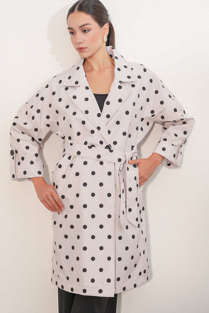 Bigdart Trench-coat doublé à col croisé 9104 - Écru
