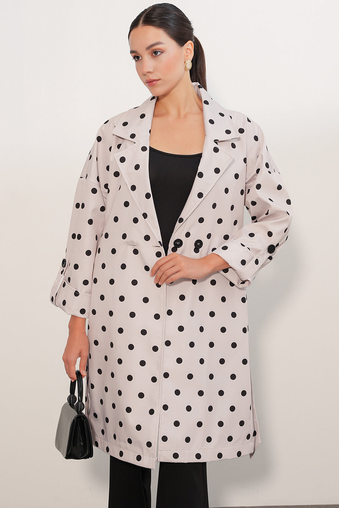 Bigdart Trench-coat doublé à col croisé 9104 - Écru
