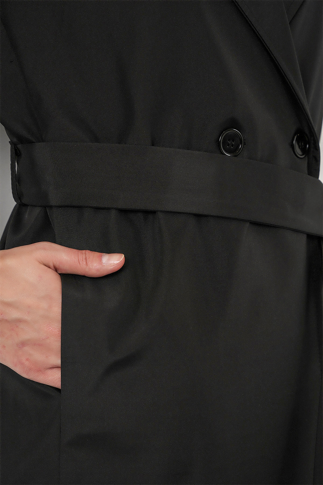 Bigdart 9104 Manteau trench croisé doublé - Noir