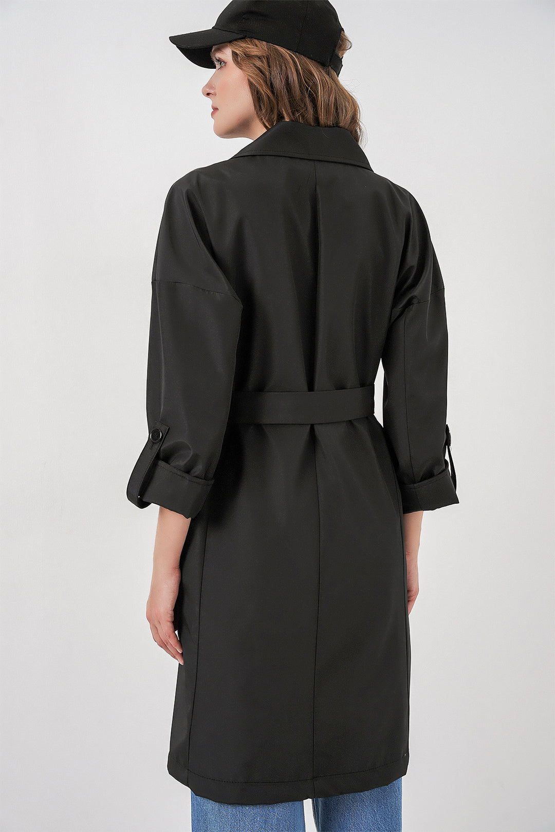 Bigdart 9104 Manteau trench croisé doublé - Noir