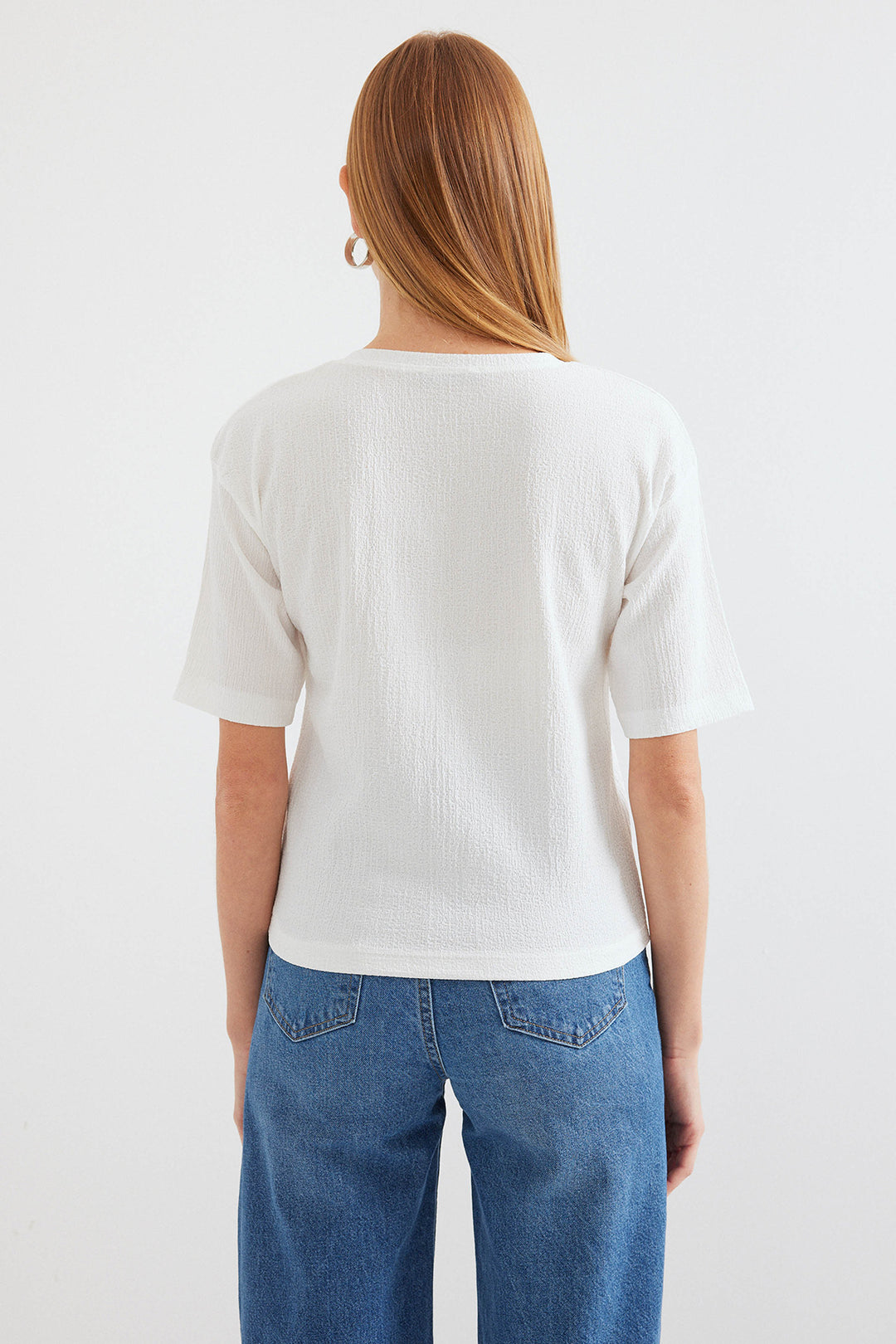 Bigdart T-shirt basique en tricot imprimé 911 - Bleu