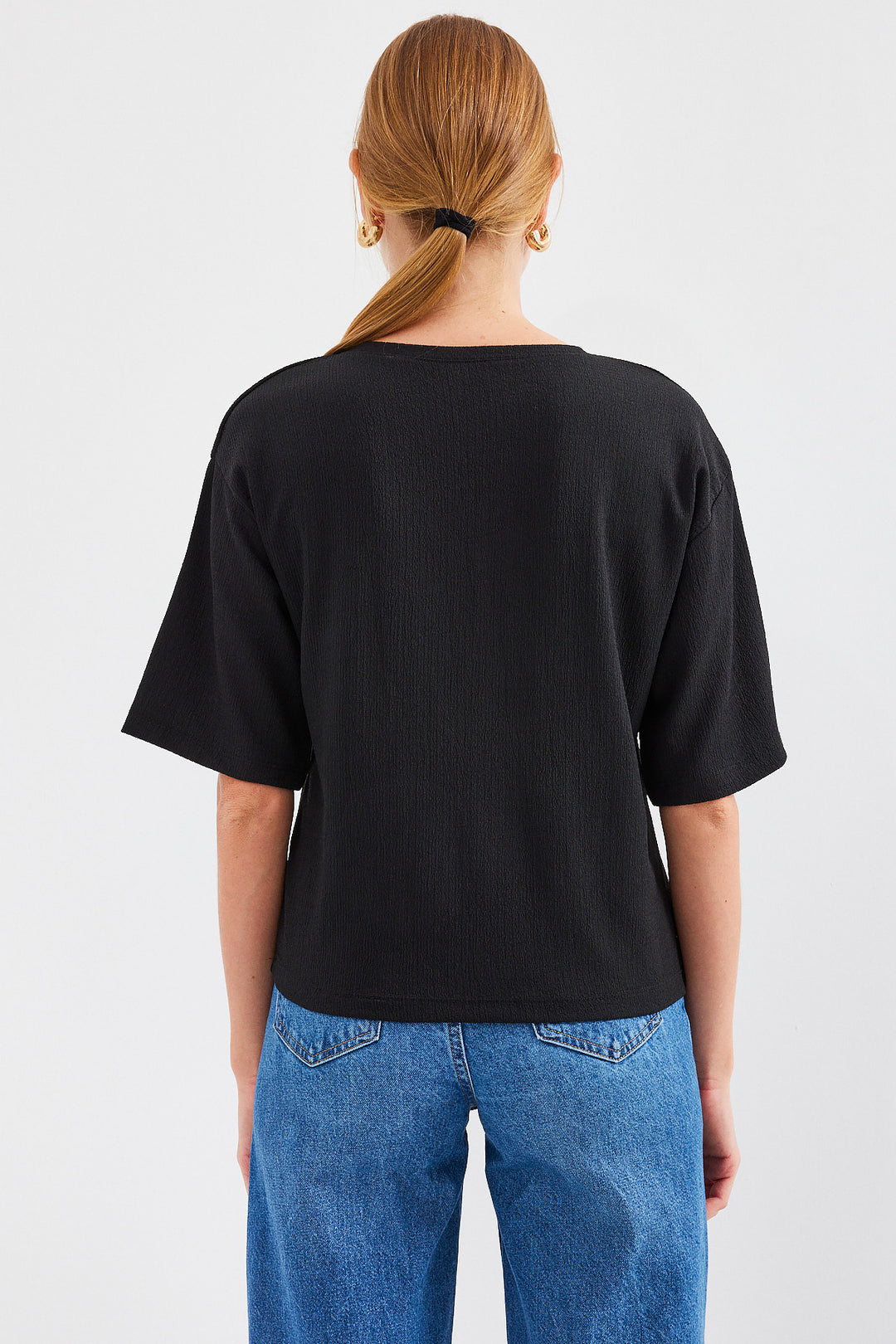 Bigdart 911 T-shirt basique en tricot imprimé - Noir