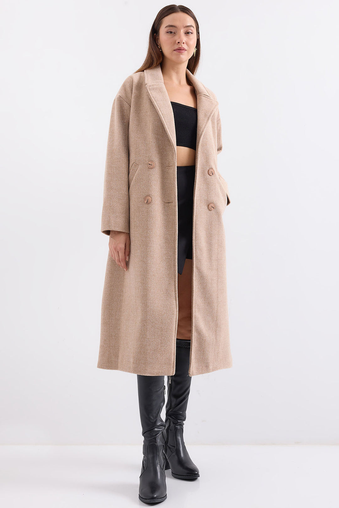 Bigdart Manteau long en laine oversize à coupe large 9113 - bisküvi