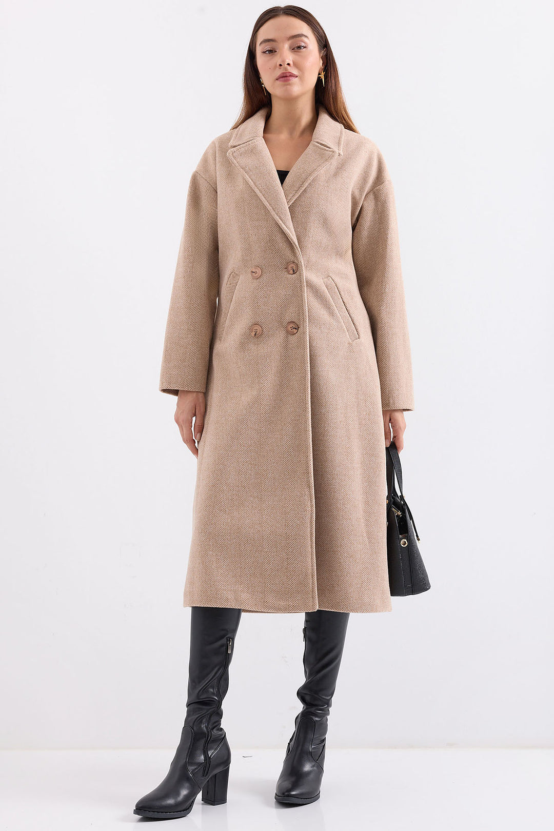 Bigdart Manteau long en laine oversize à coupe large 9113 - bisküvi