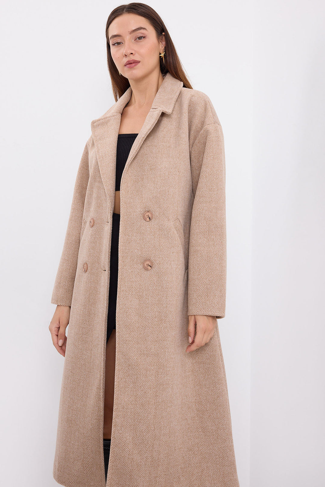 Bigdart Manteau long en laine oversize à coupe large 9113 - bisküvi