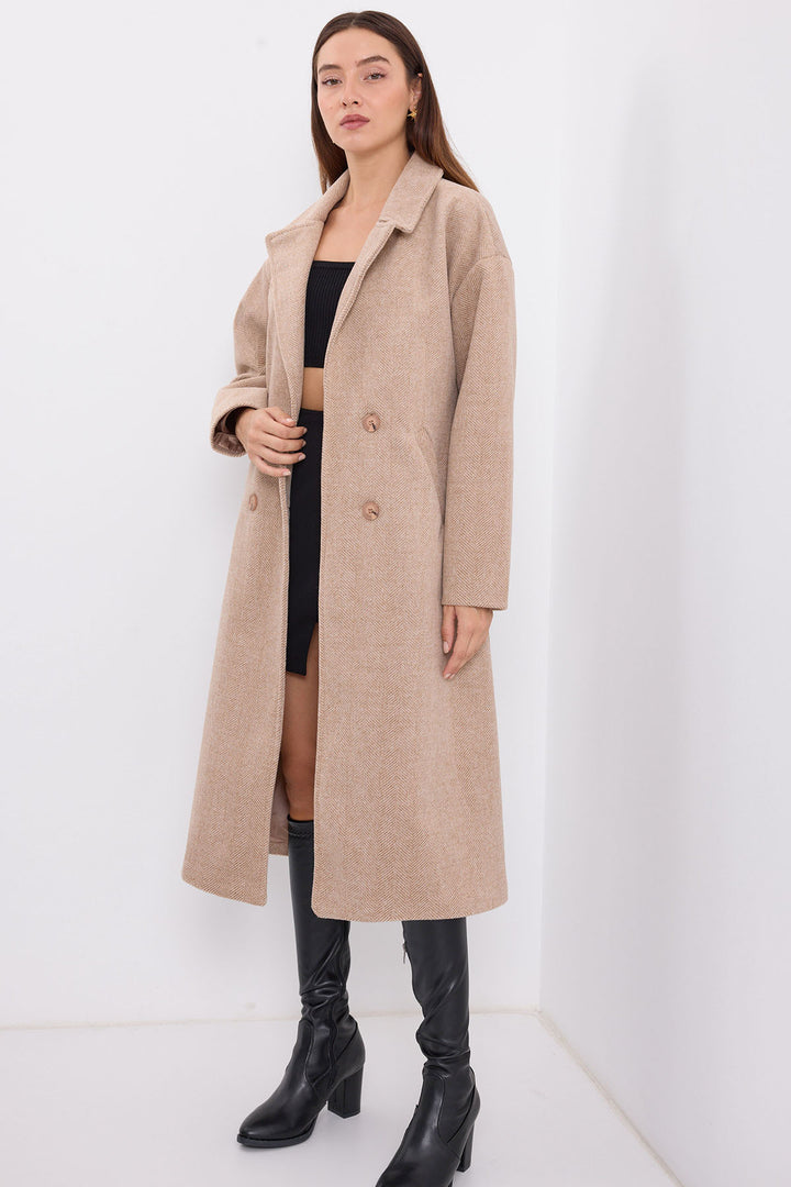 Bigdart Manteau long en laine oversize à coupe large 9113 - bisküvi