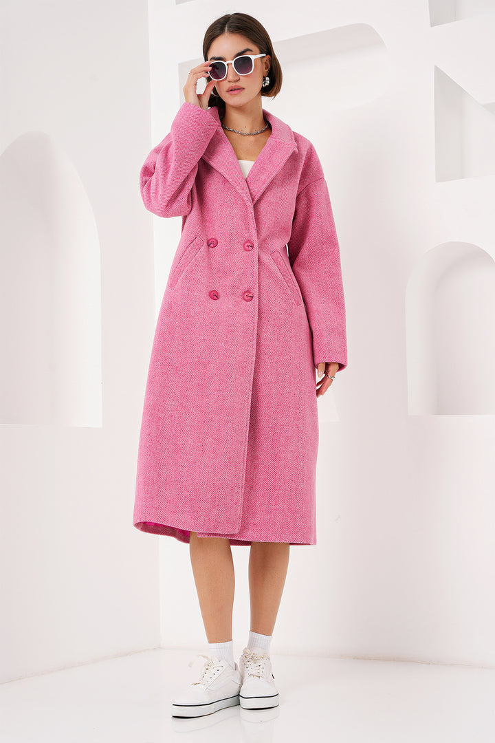 Bigdart Manteau Long en Laine Oversize Fuchsia 9113 - Fuchsia