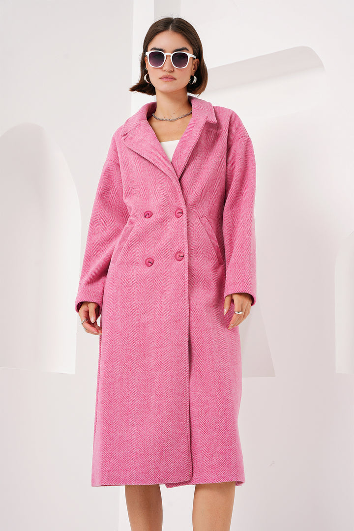 Bigdart Manteau Long en Laine Oversize Fuchsia 9113 - Fuchsia