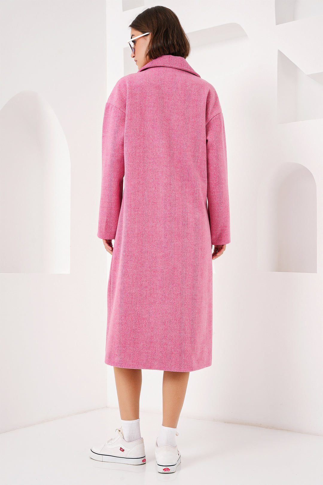 Bigdart Manteau Long en Laine Oversize Fuchsia 9113 - Fuchsia