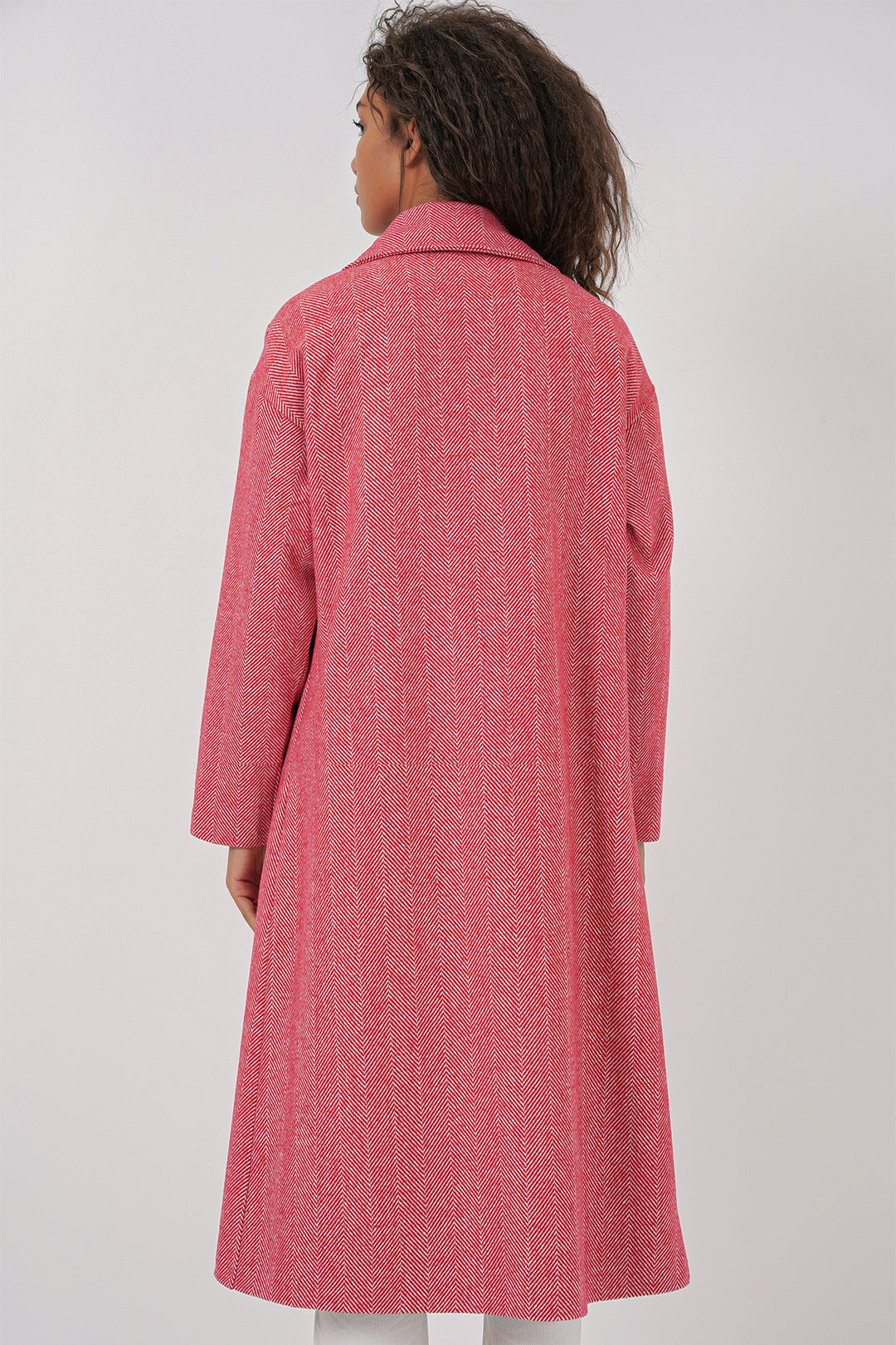 Bigdart 9113 Manteau long en laine oversize - Rouge