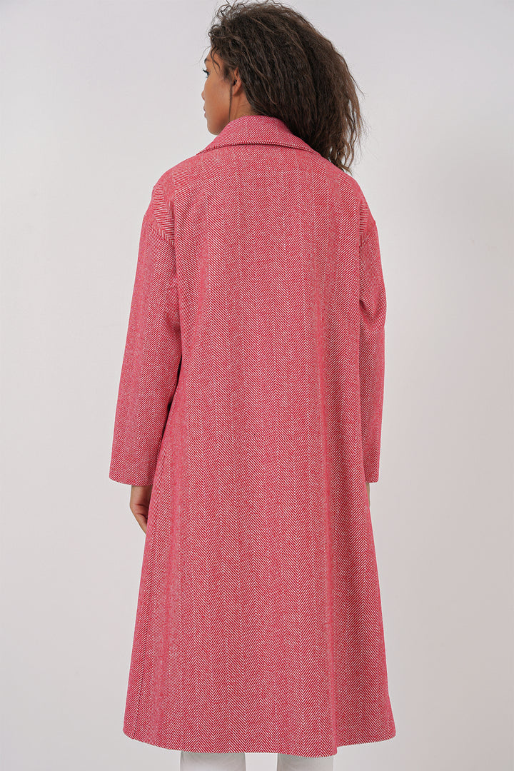 Bigdart 9113 Manteau long en laine oversize - Rouge