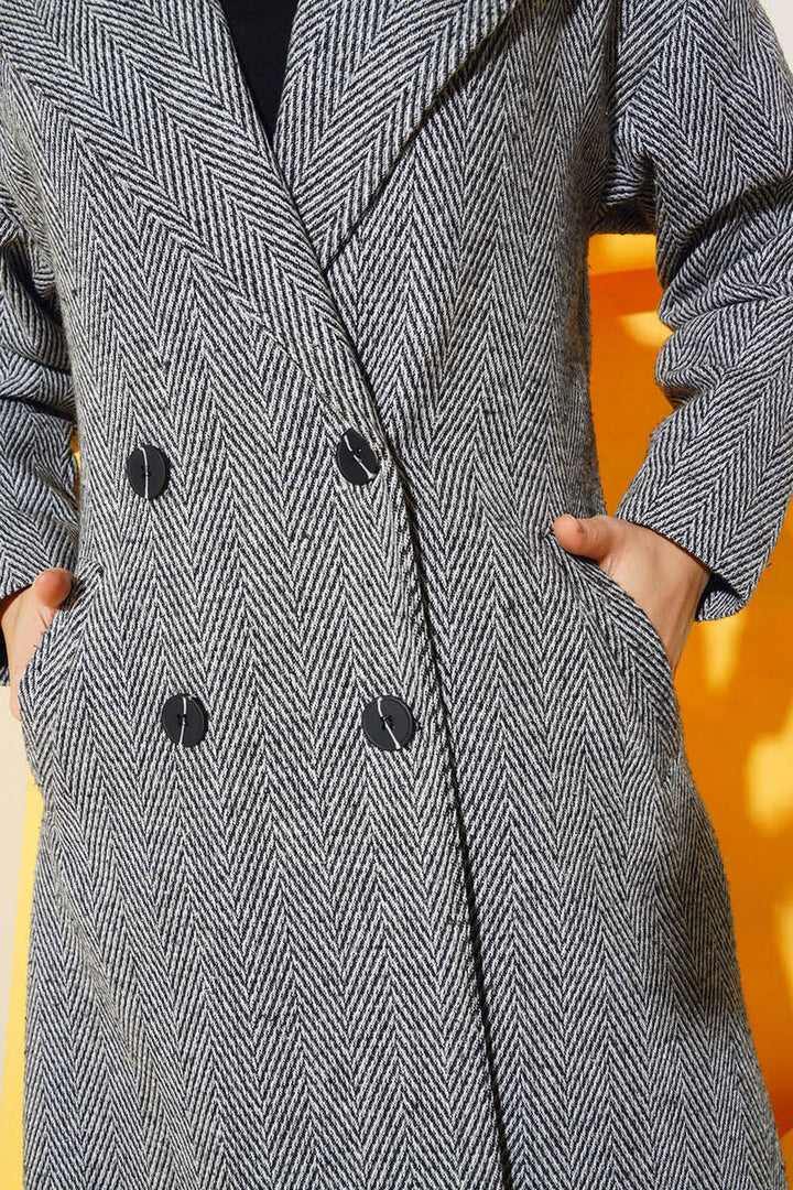 Bigdart 9113 Oversized Long Wool Coat - Black