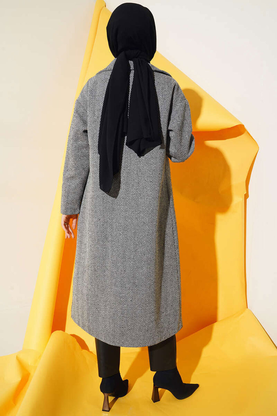 Bigdart 9113 Oversized Long Wool Coat - Black