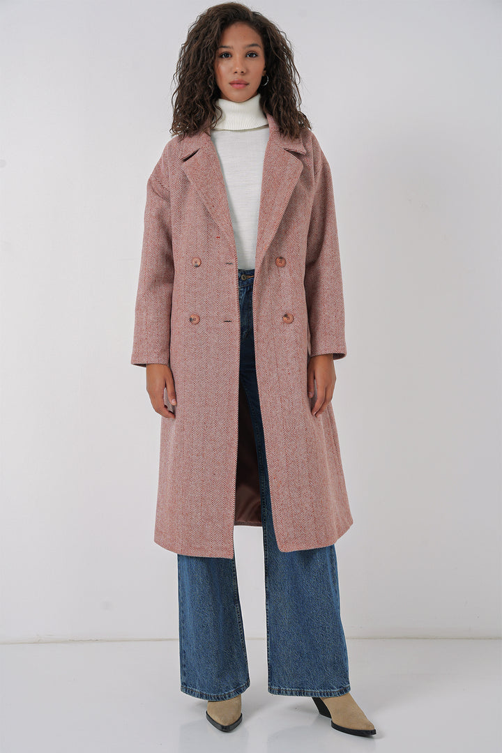 Bigdart Manteau long en laine oversize à coupe large 9113 - Saumon