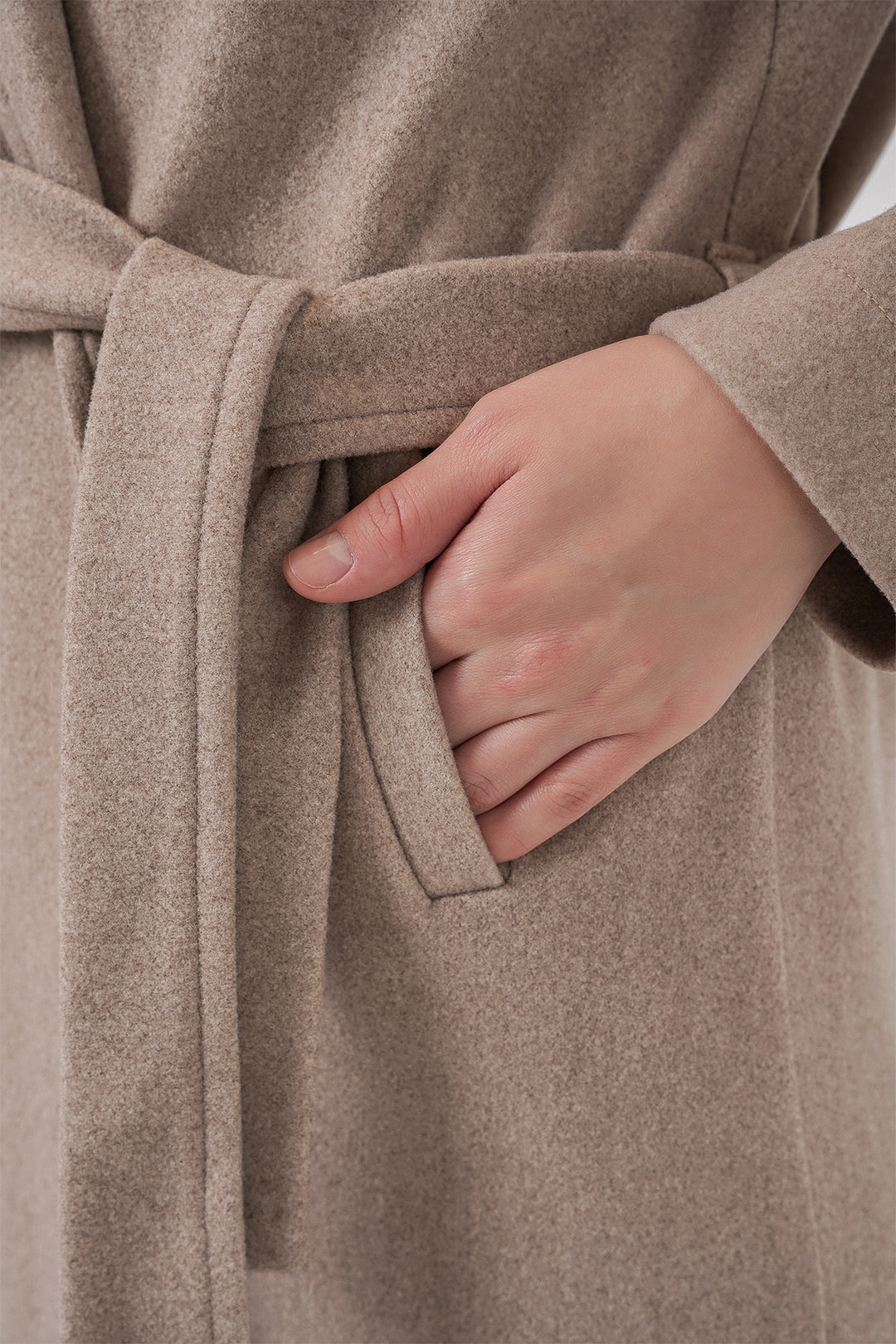 Bigdart Manteau croisé en laine 9118 - a.Beige
