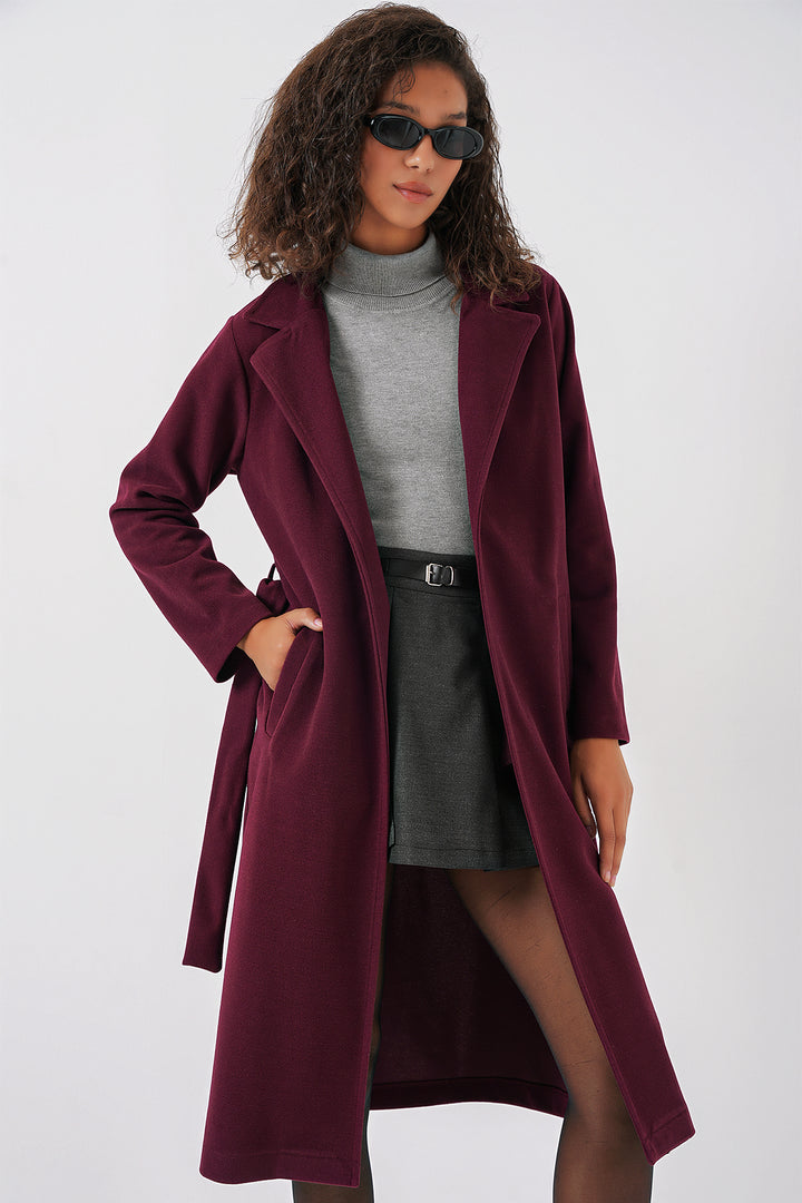 Bigdart Manteau en laine croisé 9118 - Bordeaux