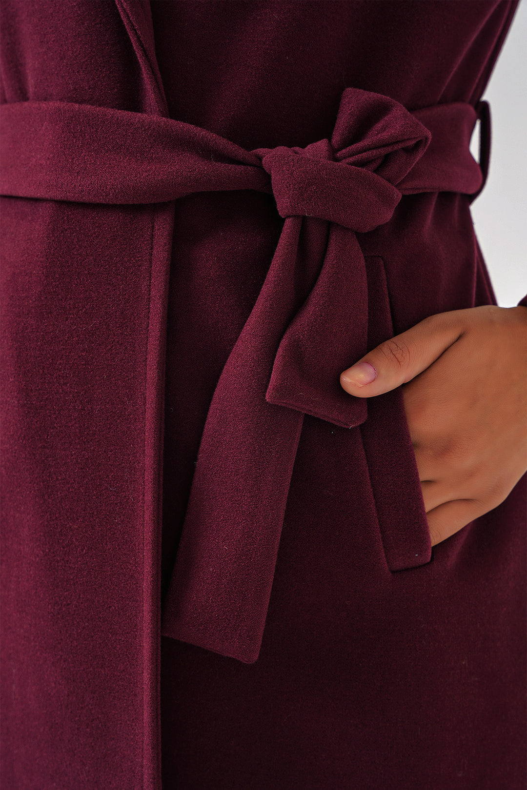 Bigdart Manteau en laine croisé 9118 - Bordeaux