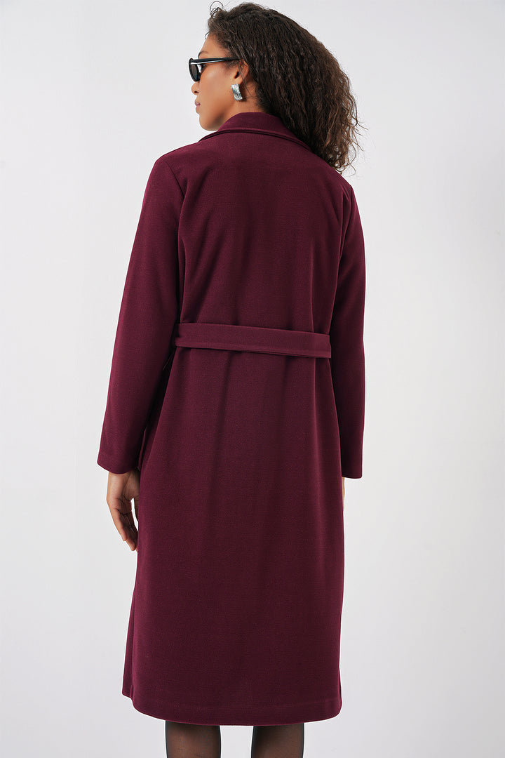 Bigdart Manteau en laine croisé 9118 - Bordeaux