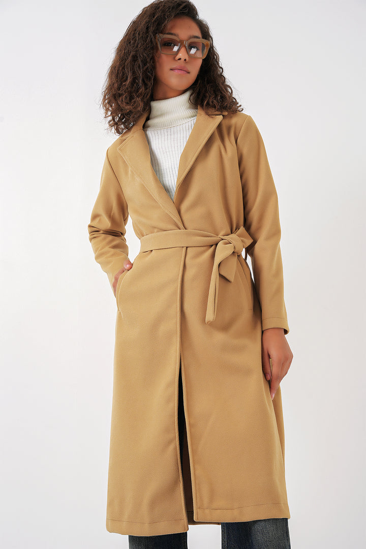 Bigdart 9118 Manteau Croisé en Laine - Moutarde