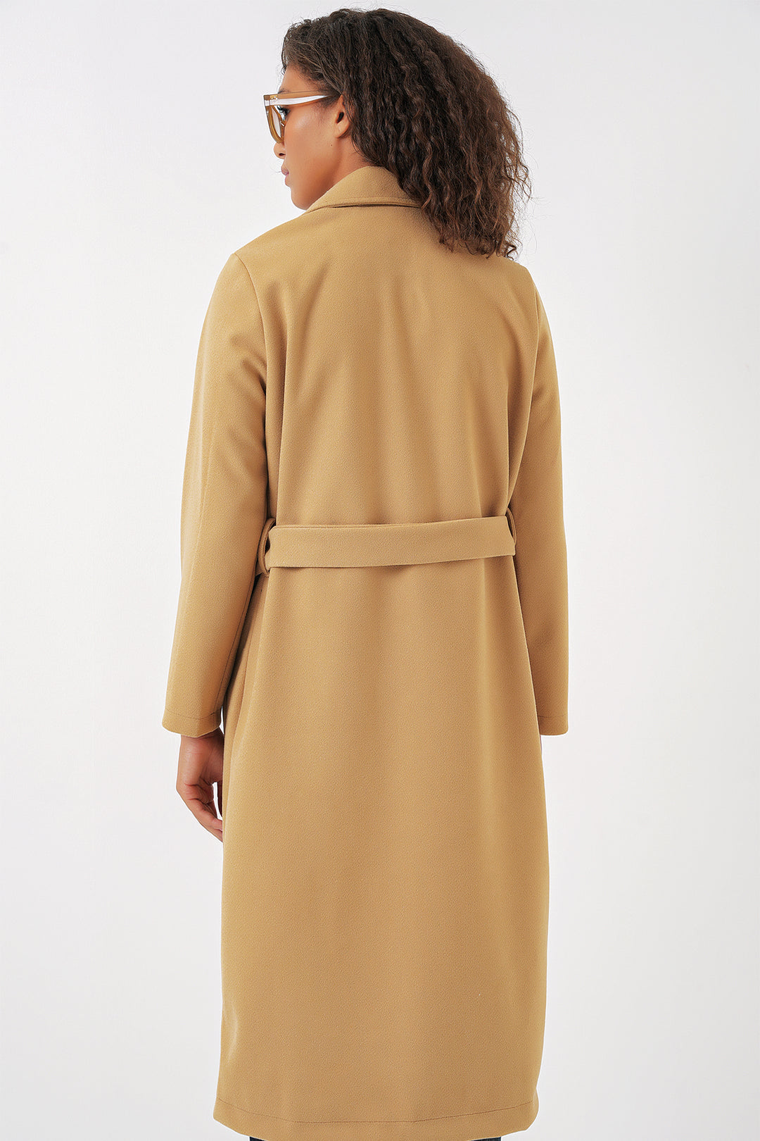 Bigdart 9118 Manteau Croisé en Laine - Moutarde