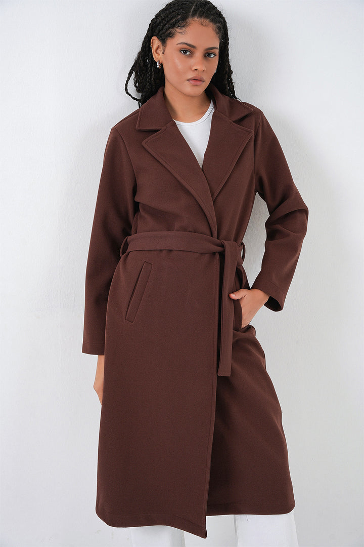 Bigdart 9118 Double-breasted wool coat - Brown
