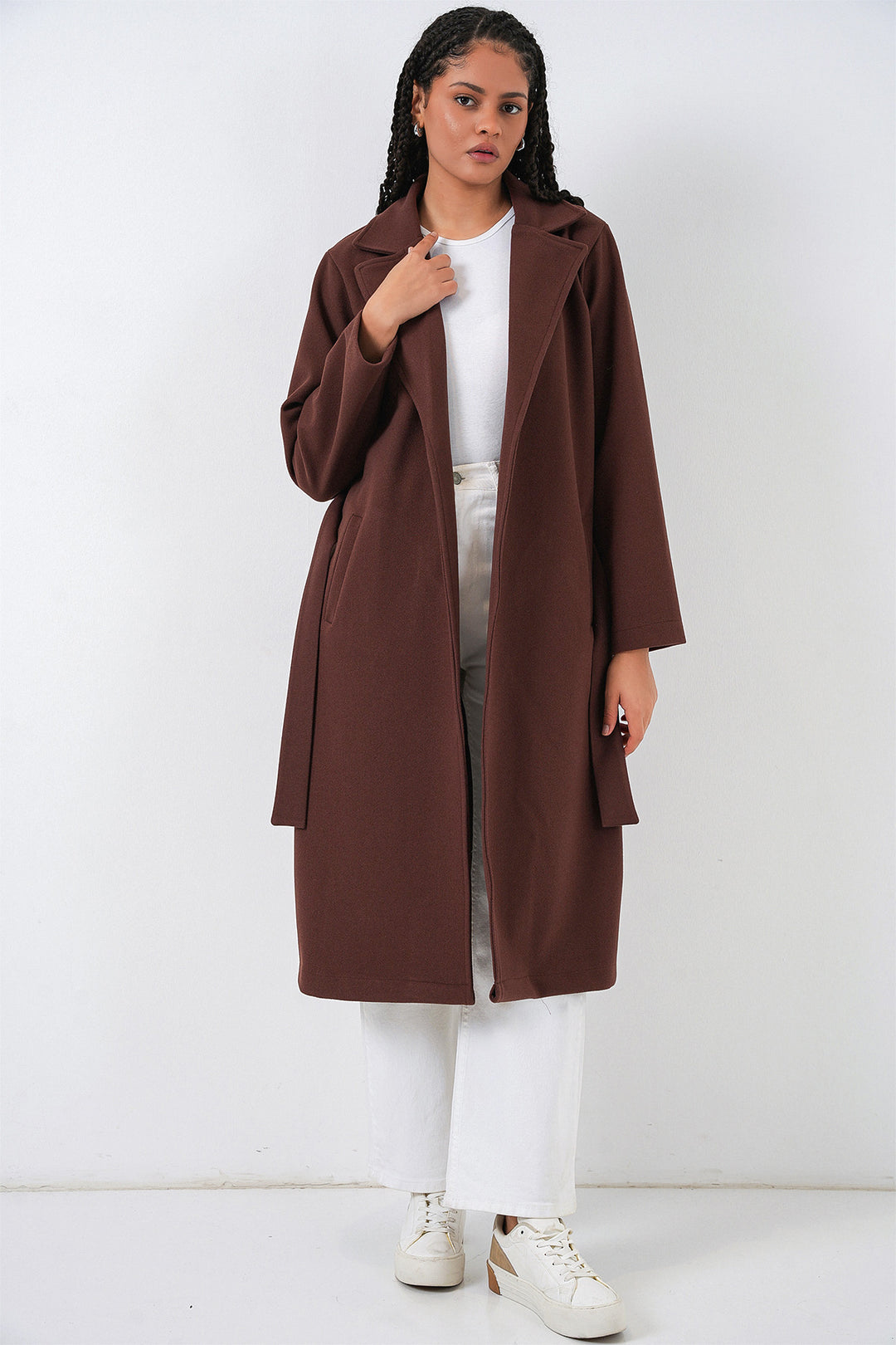 Bigdart 9118 Double-breasted wool coat - Brown