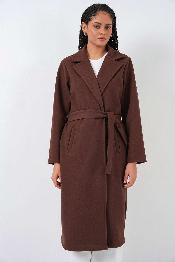 Bigdart 9118 Double-breasted wool coat - Brown