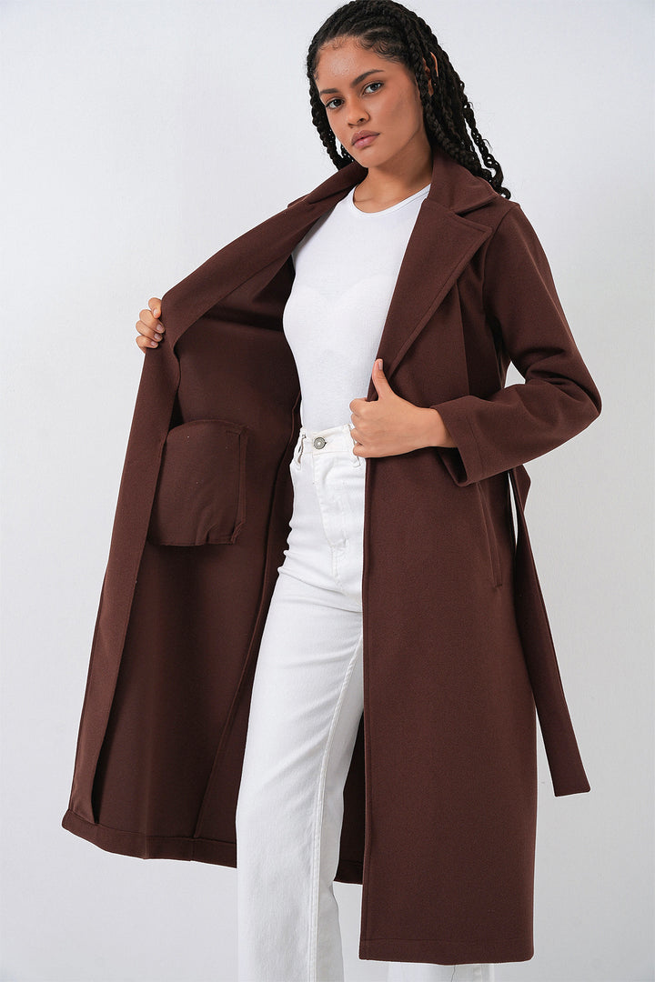 Bigdart 9118 Double-breasted wool coat - Brown