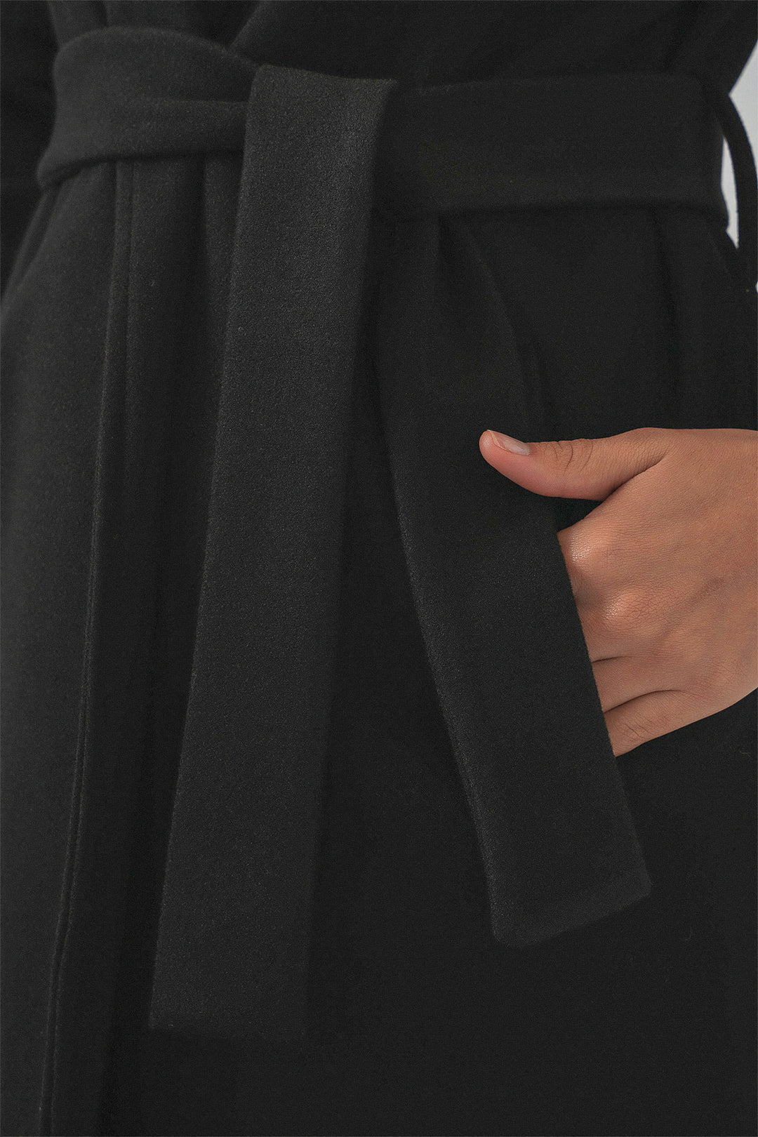 Bigdart Manteau en Laine Croisé 9118 - Noir