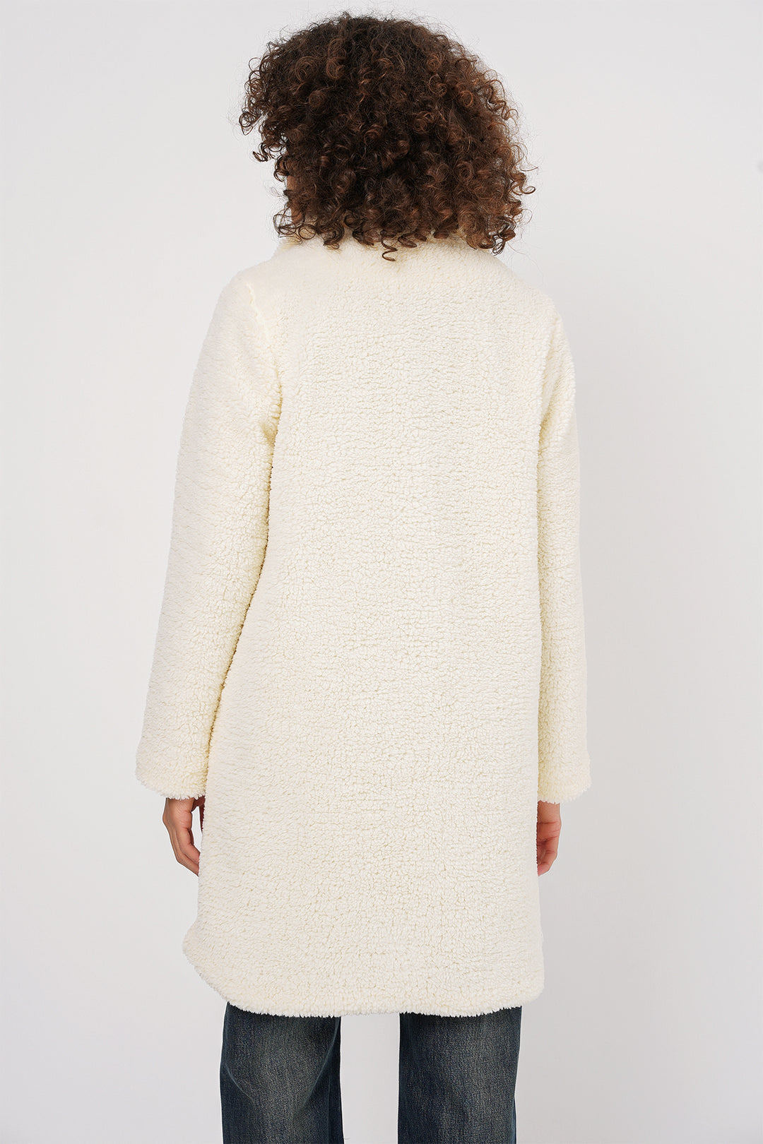 Bigdart 9148 Manteau Oversize en Peluche - Écru